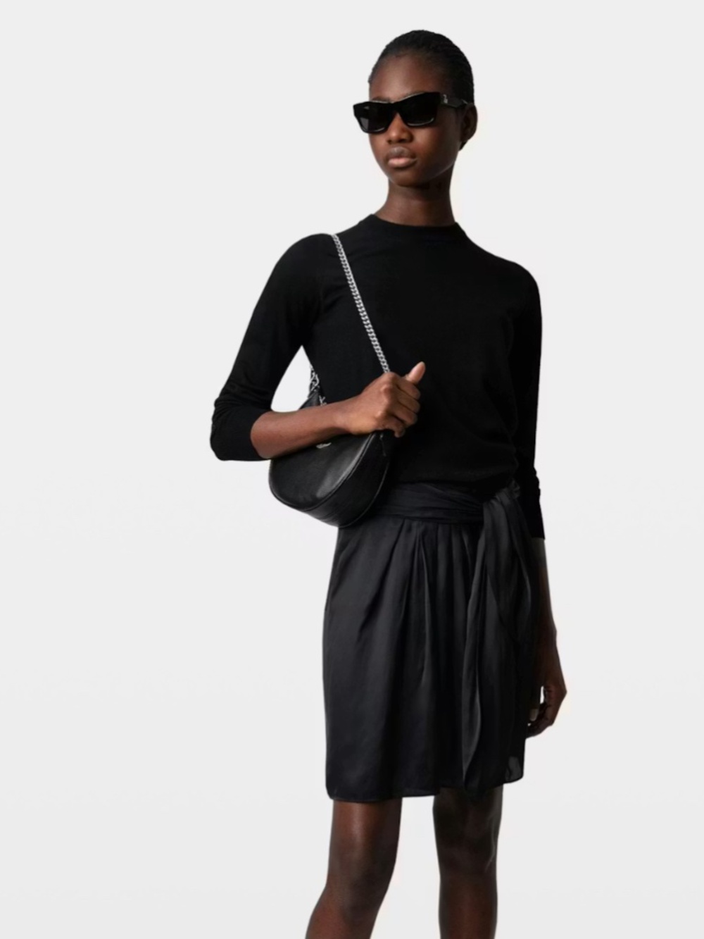 🖤ZADIG & VOLTAIRE NWT  Joji Tied-Waist Mini Skirt🖤